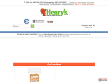 Tablet Screenshot of henryspets.com